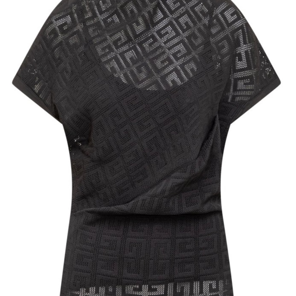 Givenchy 4G Black Draped Top in XS